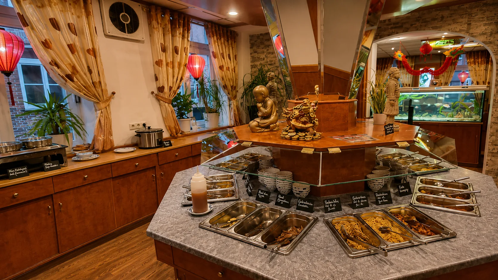 Großes Buffet im Asia Restaurant Mister Vu in Stade